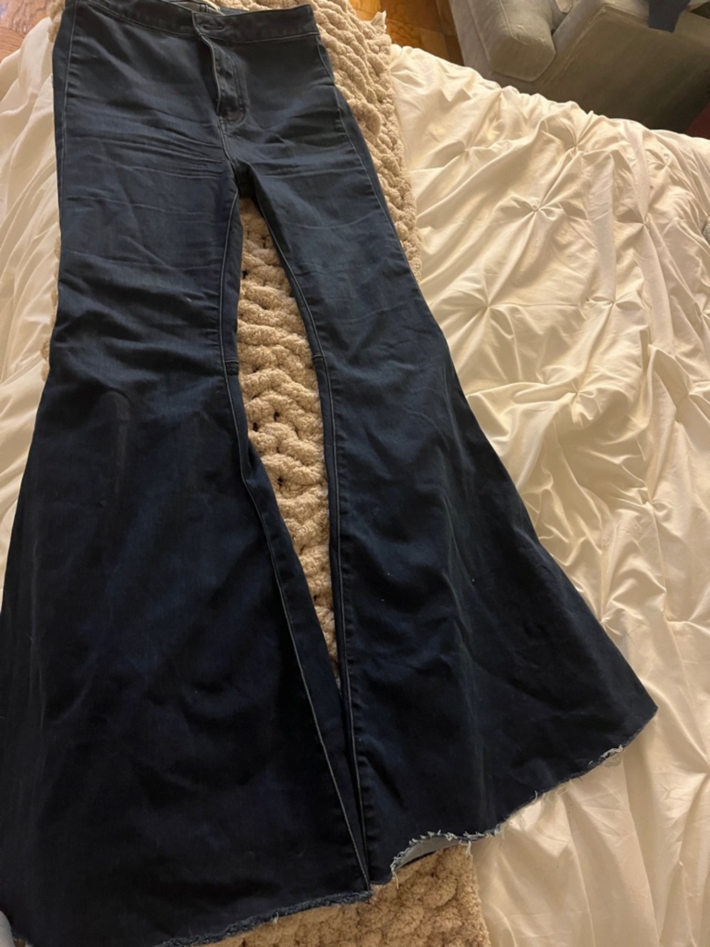 Free People Deep Indigo Flare Jeans